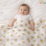 BabyGo Organic Muslin Baby Blanket (White, 120x120 cm, Pack of 1)
