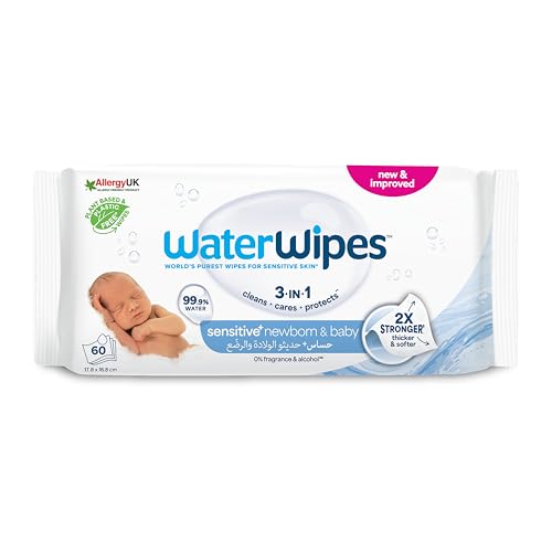 WaterWipes Biodegradable Baby Wipes (Pack of 60)