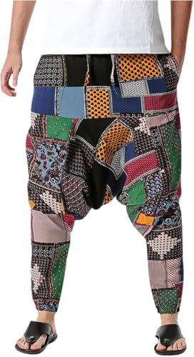 Lula Printed Cotton Harem Pants for Crawlers