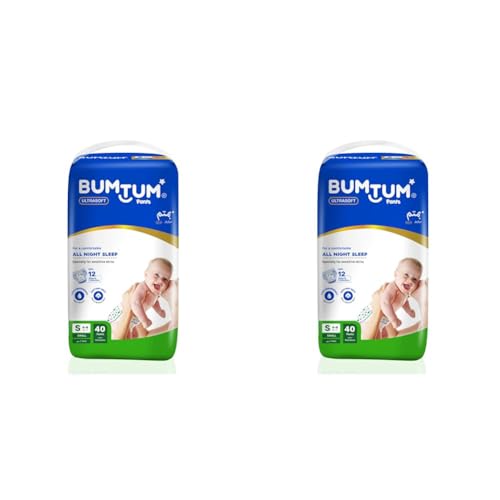 Bumtum Baby Diaper Size 4 (9-14 kg) - Pack of 40