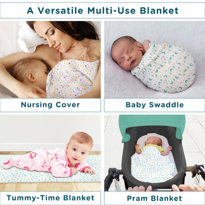 Mee Mee Breathable Cotton Muslin Swaddle Wrap Pack of 3