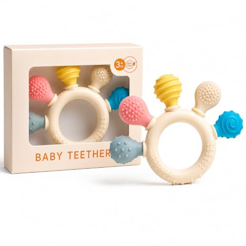 Chicko Silicone Teething Toy (BPA-Free Rattle Ring)