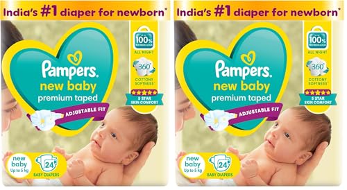 Pampers Swaddlers Size NB (up to 5 kg), Pack of 88