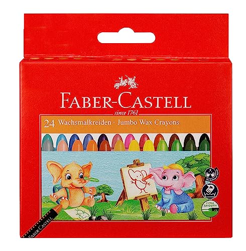 Faber-Castell Jumbo Crayons (12 Colours)