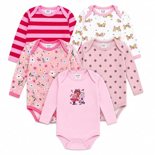 FirstCry Essential Baby Bodysuit Pack (6-piece, Mixed Colours)