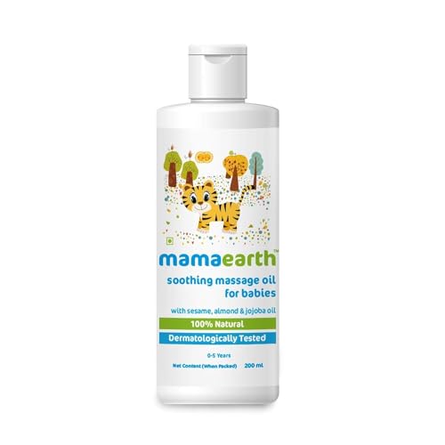 Mamaearth Nourishing Baby Oil with Almond & Jojoba Oil - 200ml