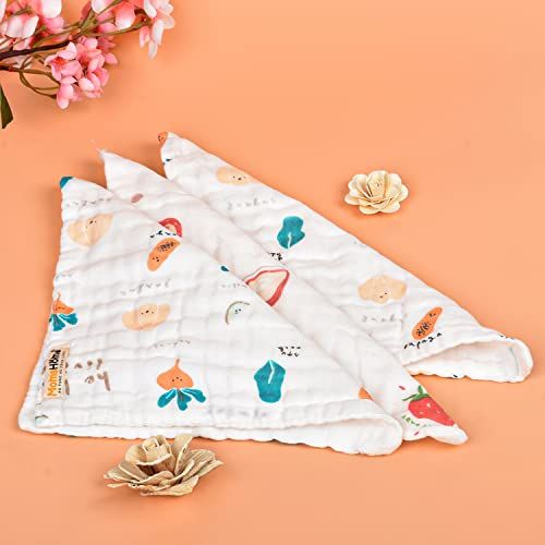FirstCry Naturals Organic Cotton Baby Wash Cloths (Pack of 6)