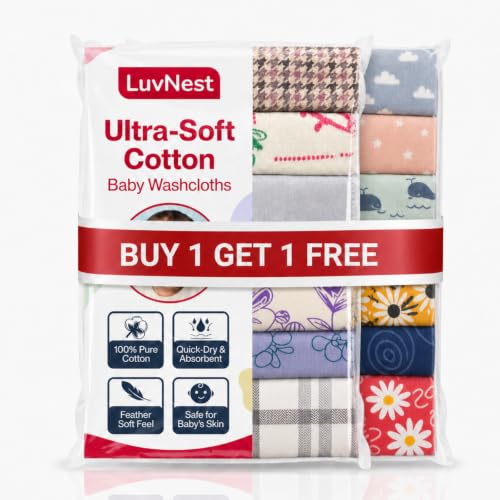 Mothercare Regular Cotton Baby Washcloths (Pack of 6)