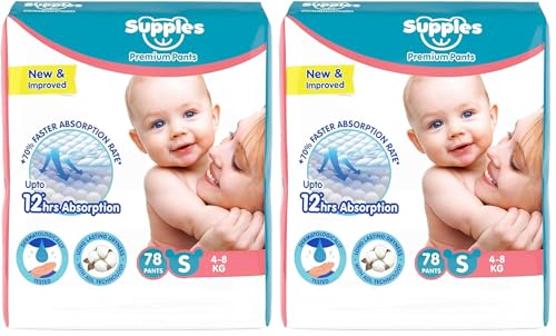 Supples Baby Diapers Small Size (4-8 kg)