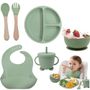 Babyproof Silicone Suction Bowl with 3 Compartments