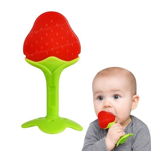 Babyhug Silicone Teething Toy - Strawberry Shape