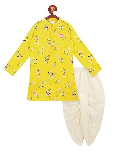 LilPicks Boy's Cotton Kurta Dhoti Set