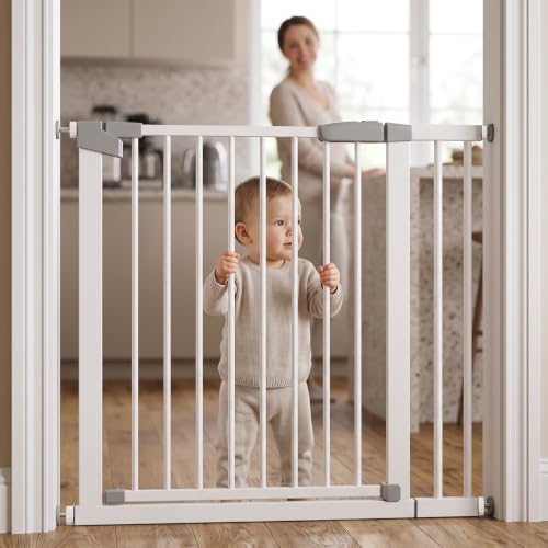 Safety 1st Pressure Gate Auto Close Safety Gate for Kids, Ideal for Doorway/Stairs