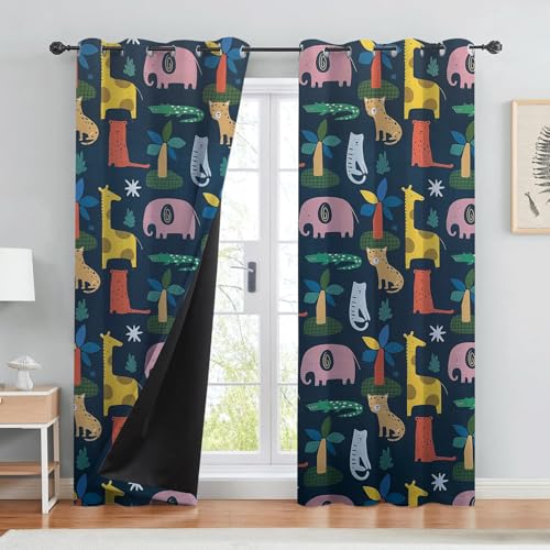 Elegear 100% Blackout Curtains for Baby Room