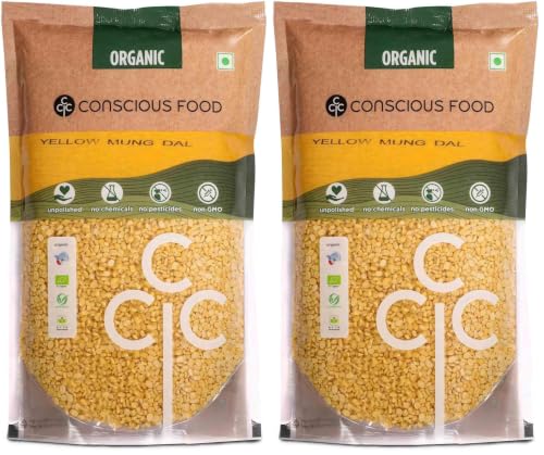 Conscious Food Organic Split Moong Dal 1kg