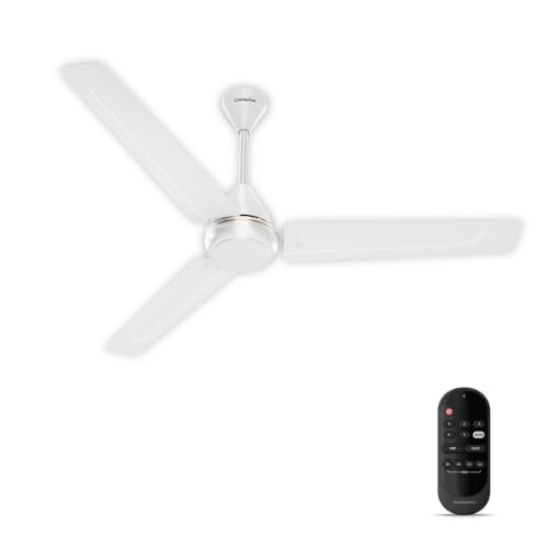Crompton Vega White 1200mm Ceiling Fan with Regulator Kit
