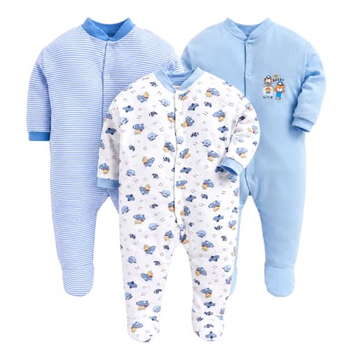 Babyhug 100% Organic Cotton Baby Romper (Indigo Blue)
