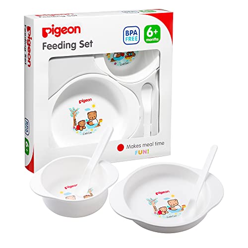 Pigeon Feeding Bowl with Spoon Set
