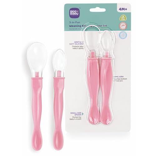 Mee Mee Soft Silicone Spoon Set (Pack of 2)