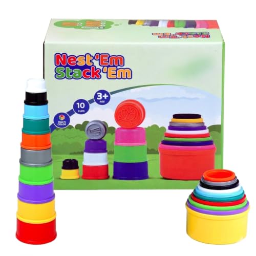 Jaeger Stacking Cups Plastic Set (10-Piece)