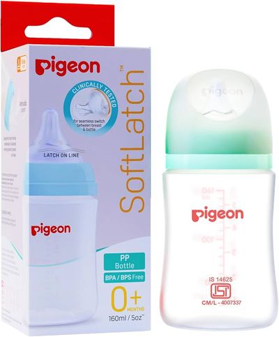 Pigeon SofTouch Feeding Bottle with Silicone Nipple 240ml — buy on Amazon India