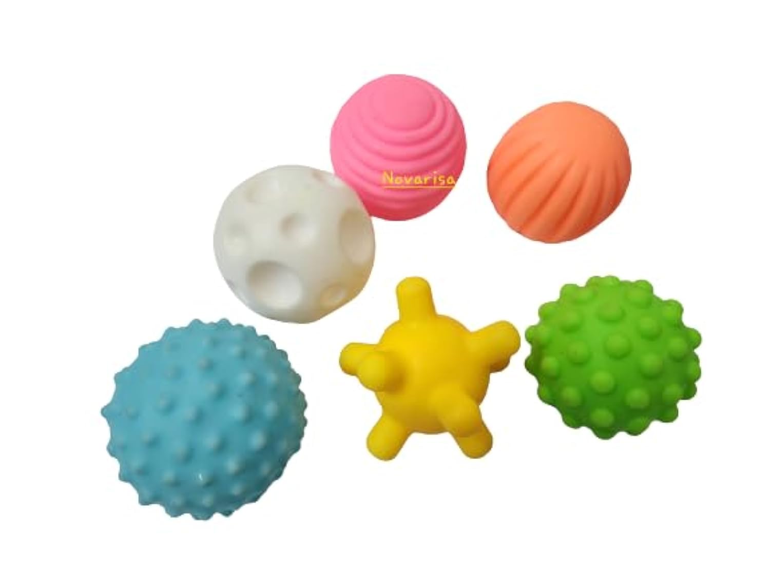 Silicone Sensory Balls Textured Set 6 Pack