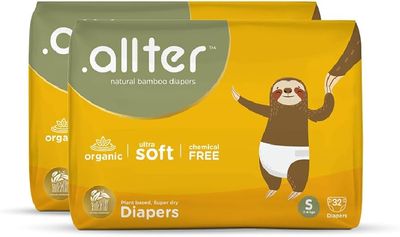 Allter Bamboo Diapers for Babies (Size 4, 9-14 kg) - 44 Pieces — buy on Amazon India