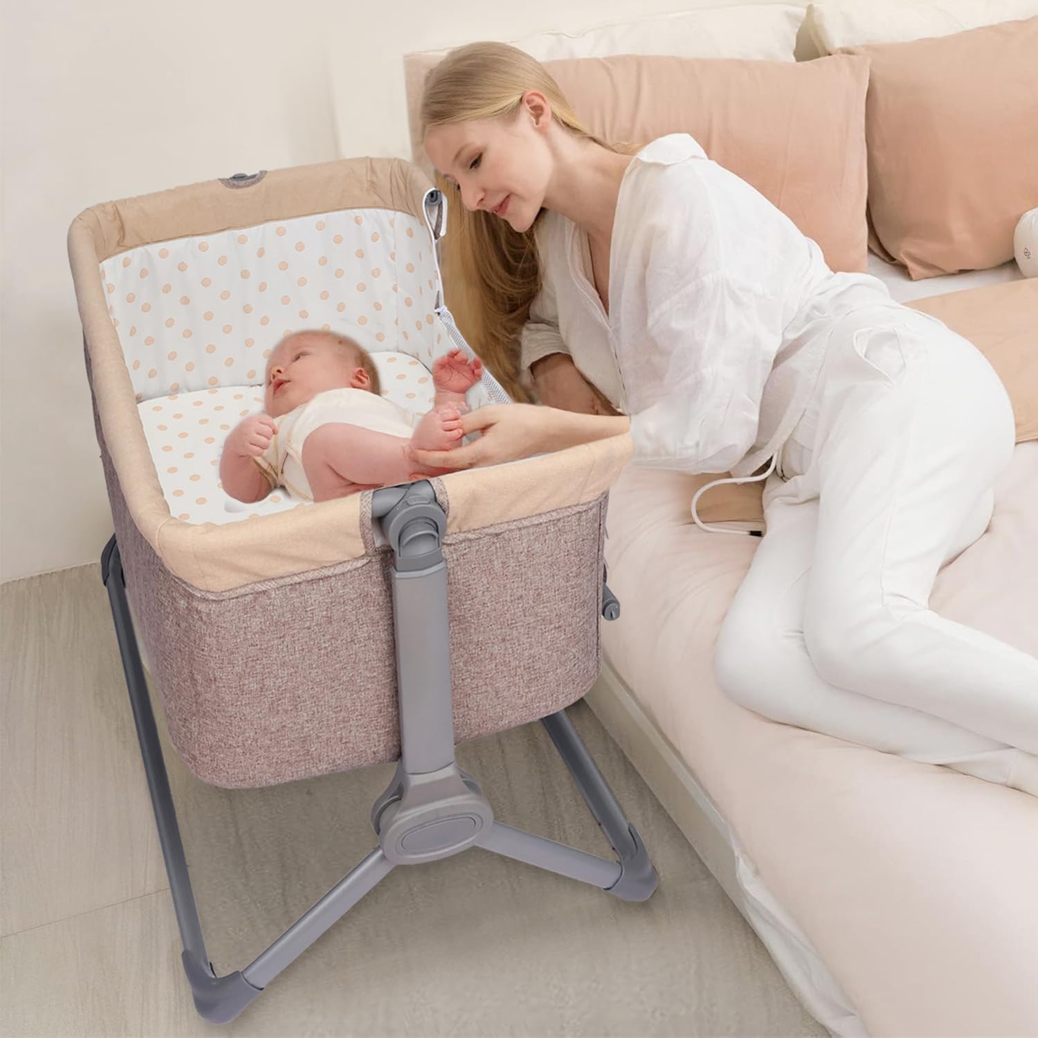 R for Rabbit Bedside Crib with Drop-Side
