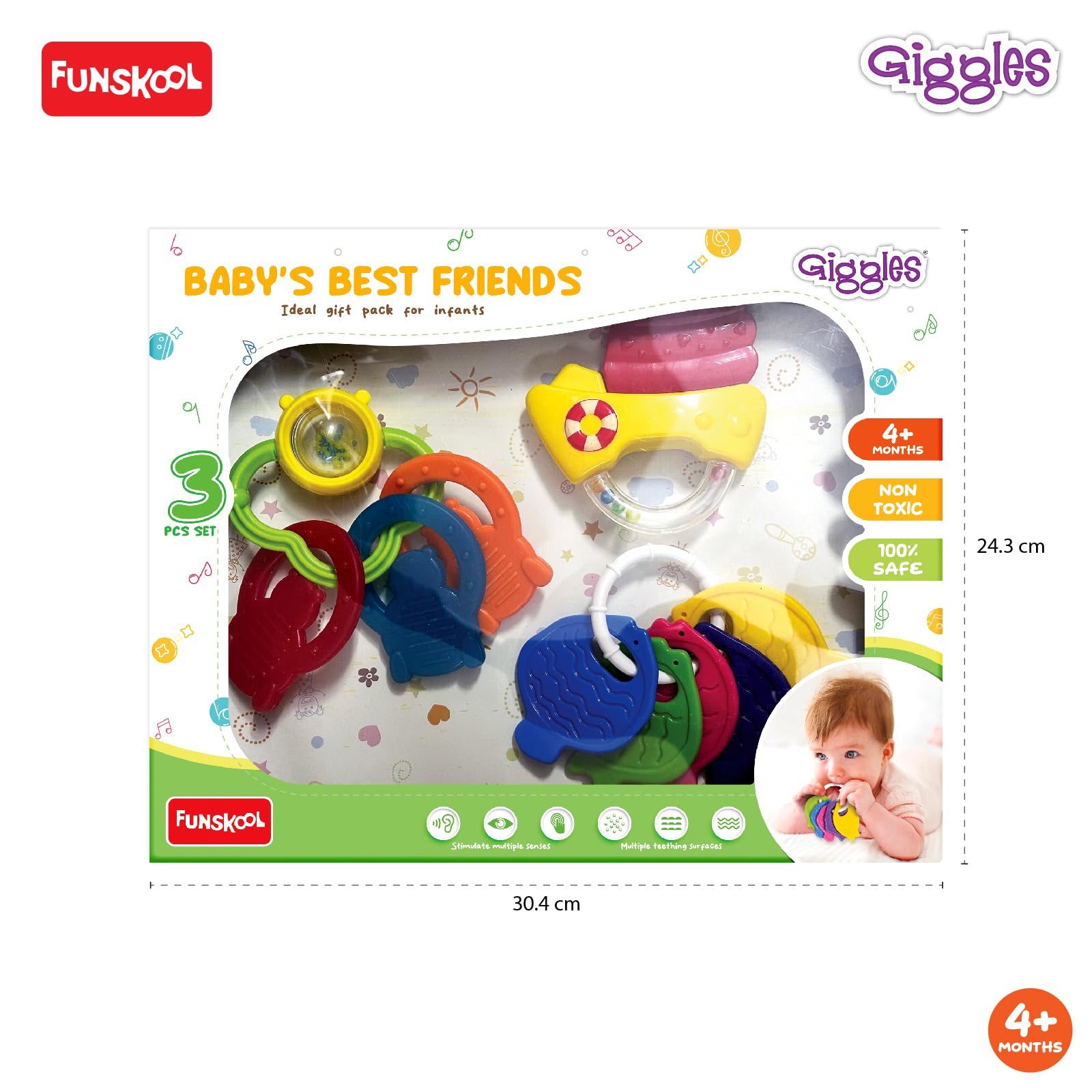 Funskool Giggles Rattle Shake Set (Pack of 2)