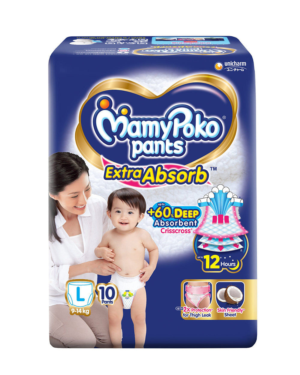 MamyPoko Pants Extra Absorb Large Size (L) 54 Count