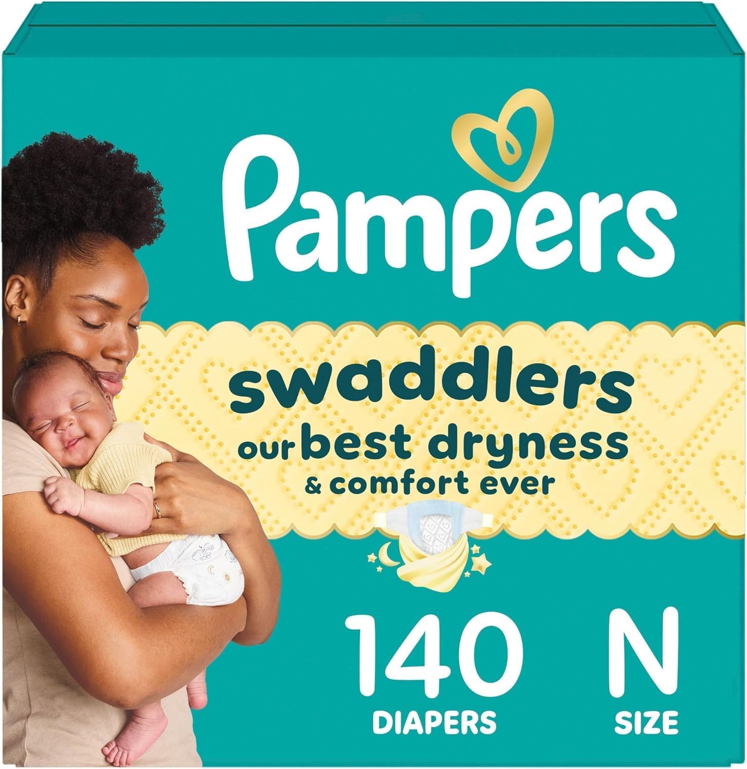Pampers Swaddlers Newborn Diaper Pants, Size NB, 46 Count