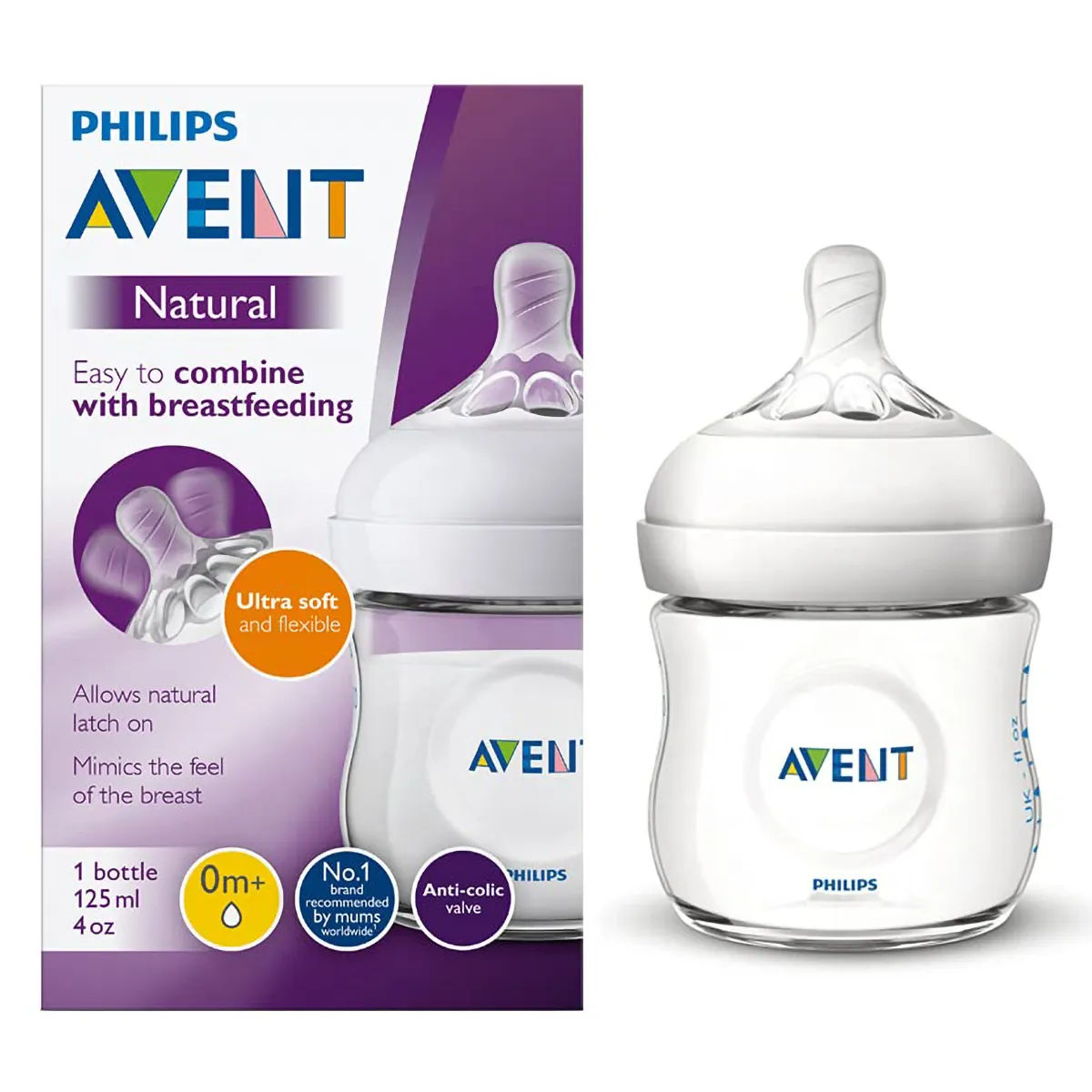Philips Avent Natural Feeding Bottle 260ml (3+ months)