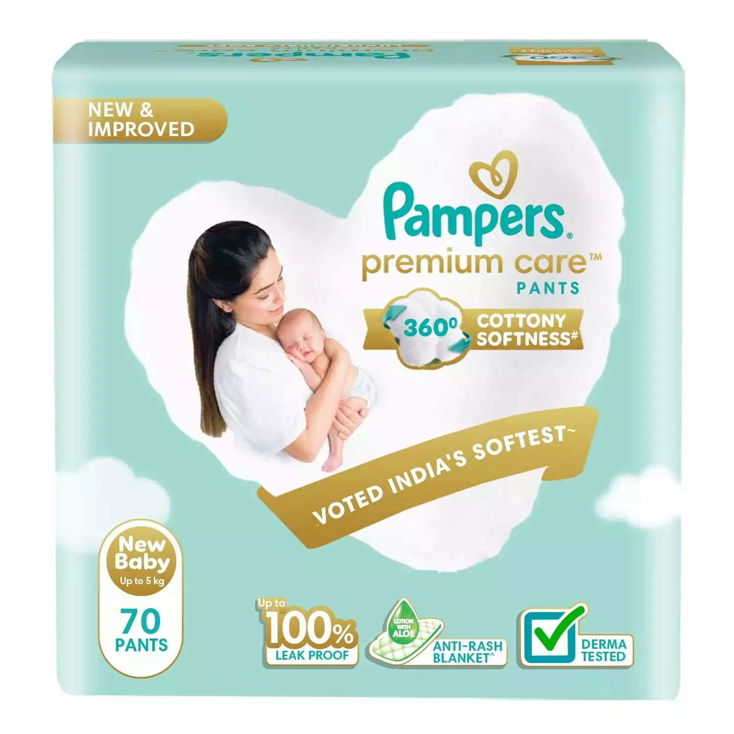 Pampers Premium Care Diapers (Size M, 76 pieces)