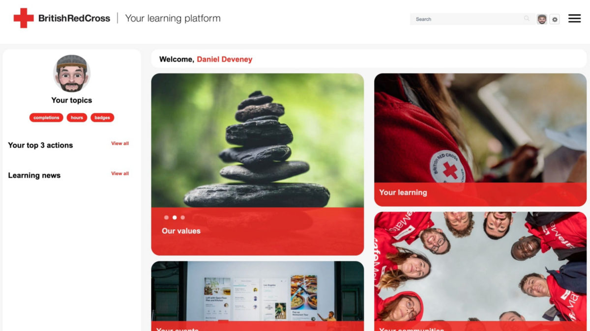 Personalised landing page