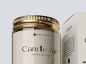 Candle Jar Mockup Low Angle View Preview 3
