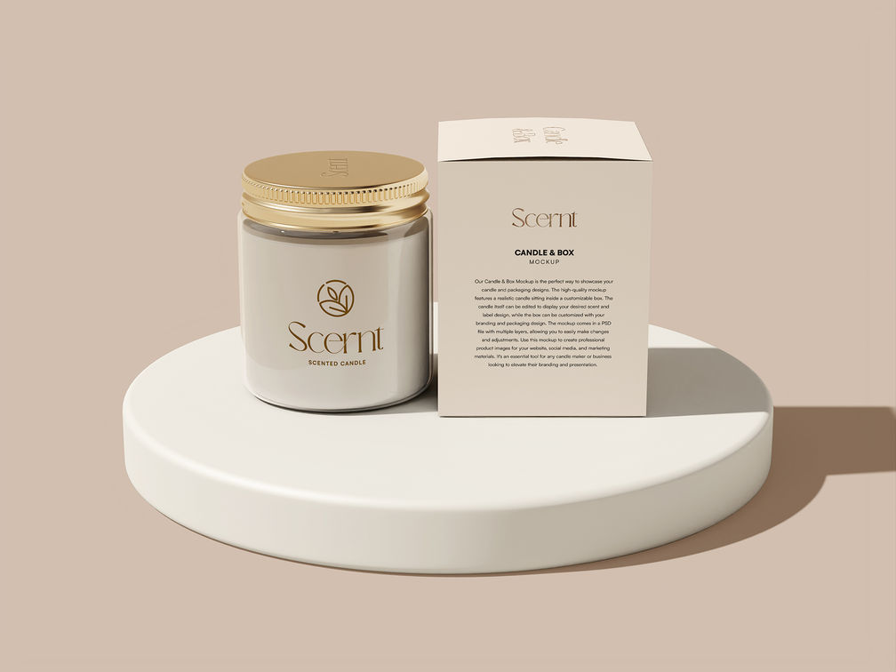 Candle Jar Mockup Side View Preview 2