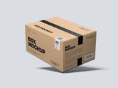 Delivery Box Mockup Flying View Preview 3