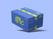 Delivery Box Mockup Flying View Preview 5