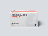 Delivery Box Mockup Front View Preview 1