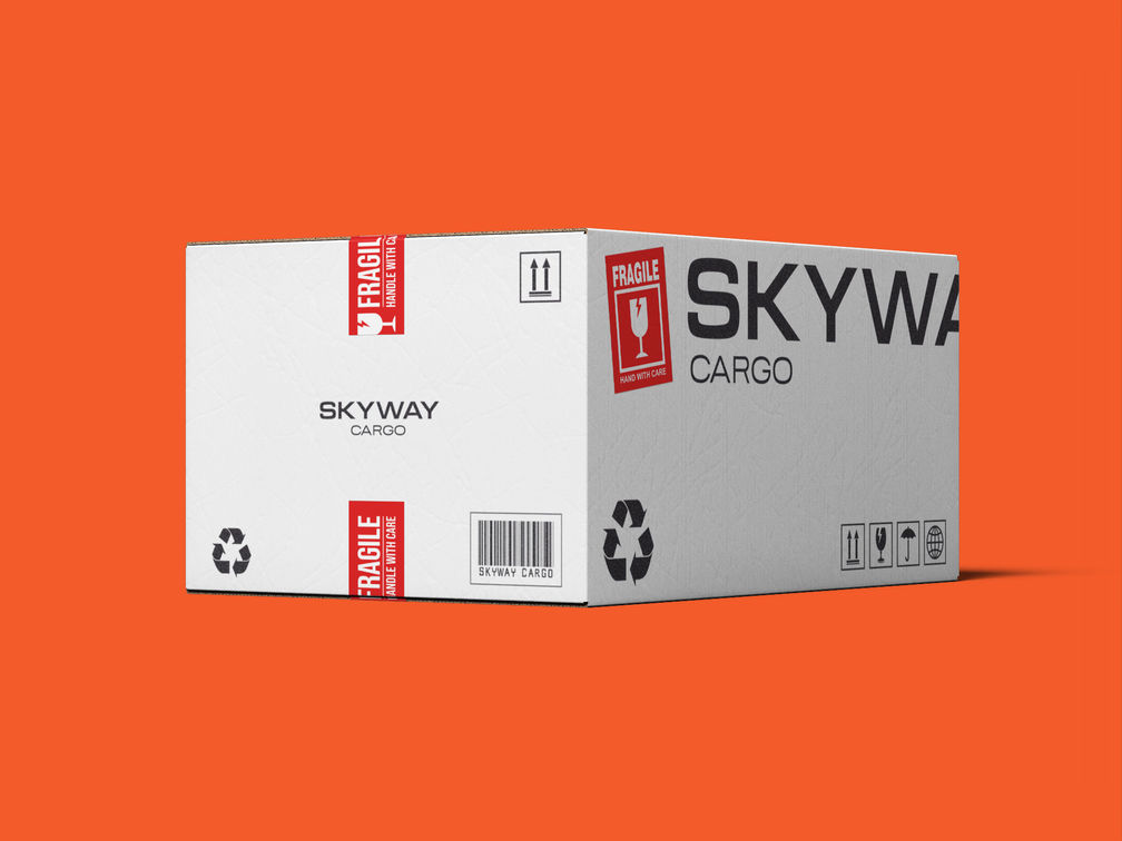 Delivery Box Mockup Half Side View Preview 2