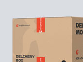 Delivery Box Mockup Half Side View Preview 4