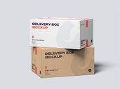 Delivery Box Mockup Mockup Stack It Preview 1