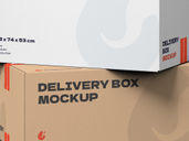 Delivery Box Mockup Mockup Stack It Preview 4