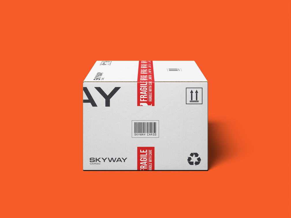 Delivery Box Mockup Side View Preview 2