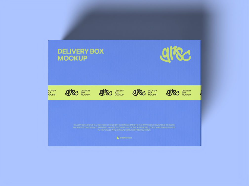Delivery Box Mockup Top View Preview 2