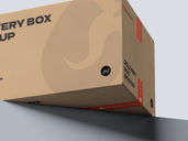 Delivery Box Mockup Low Angle View Preview 4