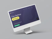 Desktop Clay Mockup Flying View Preview 1