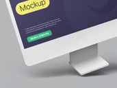 Desktop Clay Mockup Flying View Preview 3