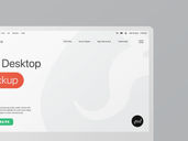 Desktop Clay Mockup Front View Preview 4