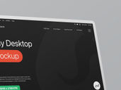 Desktop Clay Mockup Half Side View Preview 4